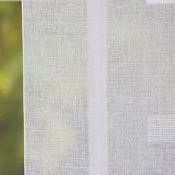 Schiebevorhang Leinenoptik Scherli Effektstreifen weiß 245x60cm