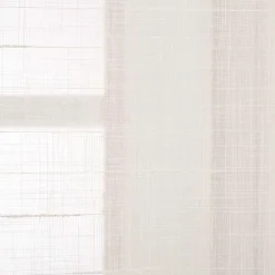 Schiebevorhang Leinenstruktur Voile transparent weiß 245x60cm (BxH)