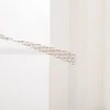 Schiebevorhang Leinenstruktur Voile abstrakt weiß taupe 245x60cm (BxH)