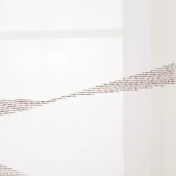 Schiebevorhang Leinenstruktur Voile abstrakt weiß taupe 245x60cm (BxH)