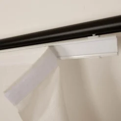 Schiebevorhang Leinenstruktur Voile Kreise mit Technik wollweiß natur 245x60cm
