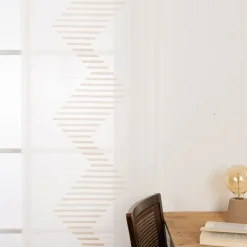 Schiebevorhang Mika Scherli transparent wollweiß beige 245x60cm (BxH)