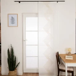 Schiebevorhang Mika Scherli transparent wollweiß beige 245x60cm (BxH)