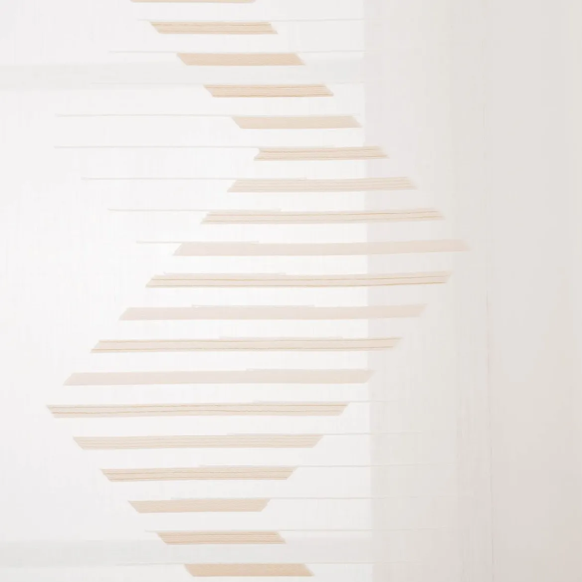 Schiebevorhang Mika Scherli transparent wollweiß beige 245x60cm (BxH)
