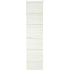 Schiebevorhang Paneel Malados Streifen weiß grün braun inkl. Alu-Technik 60x245cm