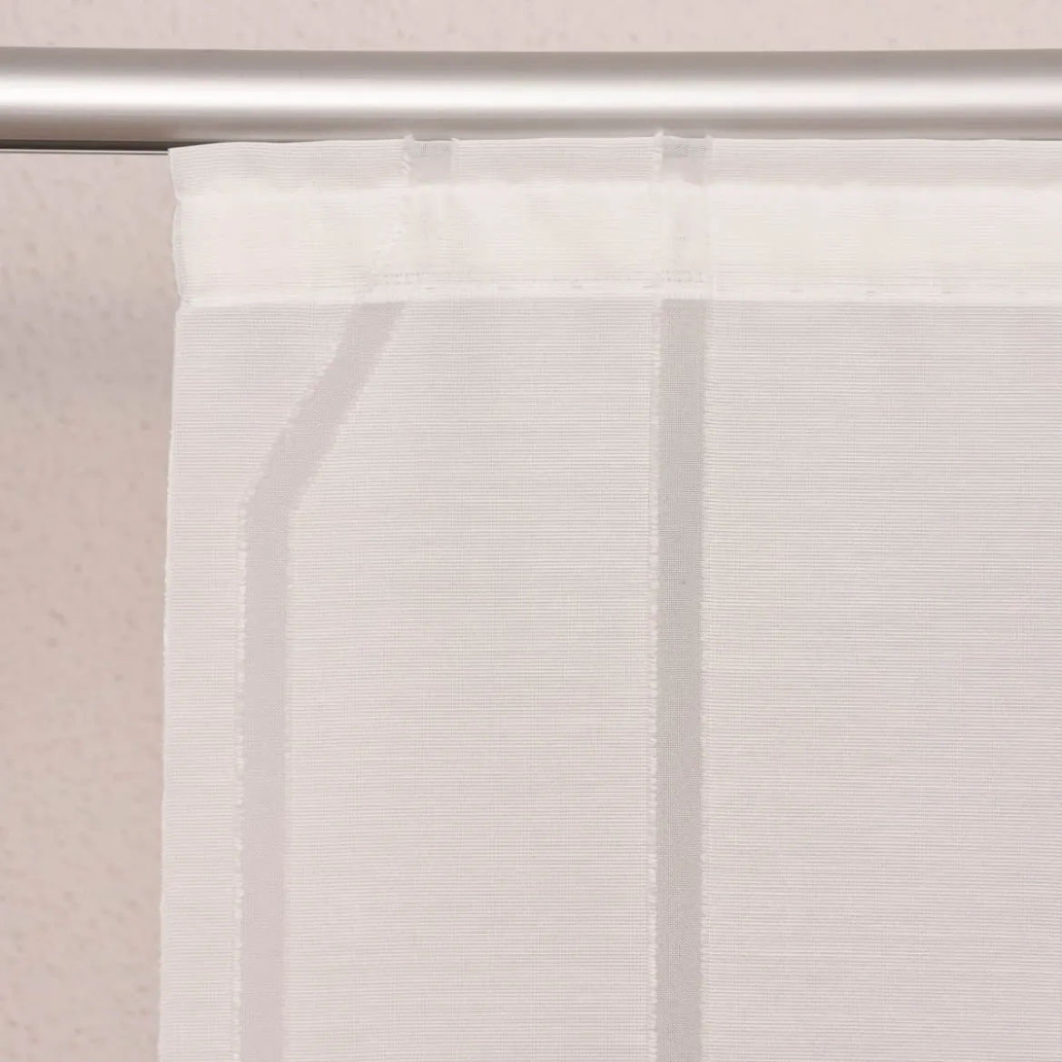 Schiebevorhang Schiebegardine Capri Scherli halbtransparent inkl. Technik wollweiß 245x60cm