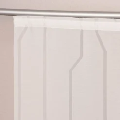 Schiebevorhang Schiebegardine Capri Scherli halbtransparent inkl. Technik wollweiß 245x60cm