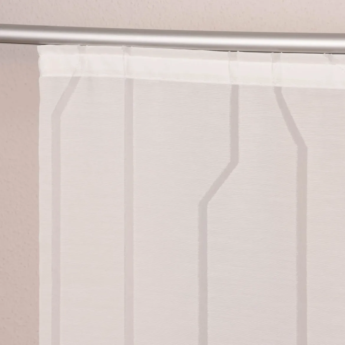 Schiebevorhang Schiebegardine Capri Scherli halbtransparent inkl. Technik wollweiß 245x60cm