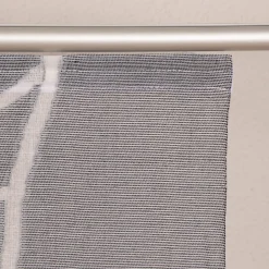 Schiebevorhang Schiebegardine Scherli Gingko Blätter halbtransparent inkl. Technik grau 245x60cm