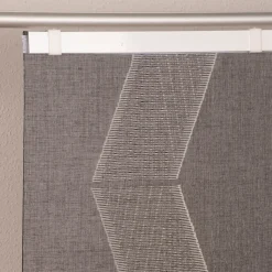 Schiebevorhang Schiebegardine Scherli ZickZack halbtransparent inkl. Technik grau 245x60cm