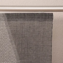 Schiebevorhang Schiebegardine Scherli ZickZack halbtransparent inkl. Technik grau 245x60cm