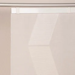 Schiebevorhang Schiebegardine Scherli ZickZack halbtransparent inkl. Technik wollweiß 245x60cm