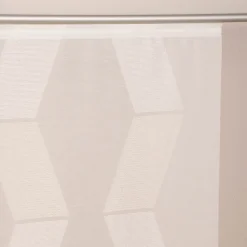 Schiebevorhang Schiebegardine Scherli ZickZack halbtransparent inkl. Technik wollweiß 245x60cm