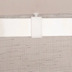 Schiebevorhang Schiebegardine uni transparent feine Streifenstruktur inkl. Technik hellgrau 245x60cm