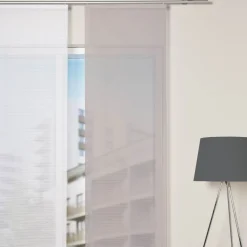 Schiebevorhang Streifenstruktur Bambus-Optik einfarbig taupe 60x260cm