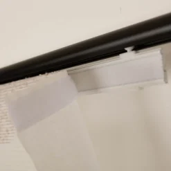 Schiebevorhang Voile Bouclégarn Grafik-Dessin weiß taupe 245x60cm (BxH)
