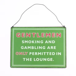 Schild Gentlemen Smoking Lounge Metall 23x17cm