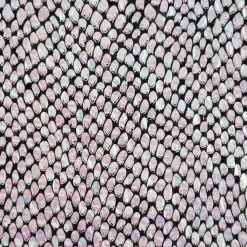 Schlangenhaut Optik Metallic Stoff silberfarbig schwarz 1,4m Breite