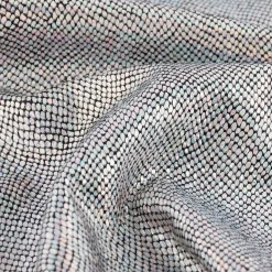 Schlangenhaut Optik Metallic Stoff silberfarbig schwarz 1,4m Breite