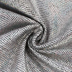 Schlangenhaut Optik Metallic Stoff silberfarbig schwarz 1,4m Breite