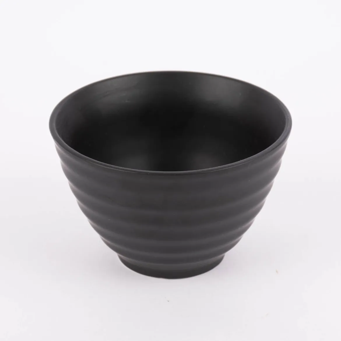 Schälchen Schale mit gewelltem Rand Keramik schwarz matt 11,5x7,5cm