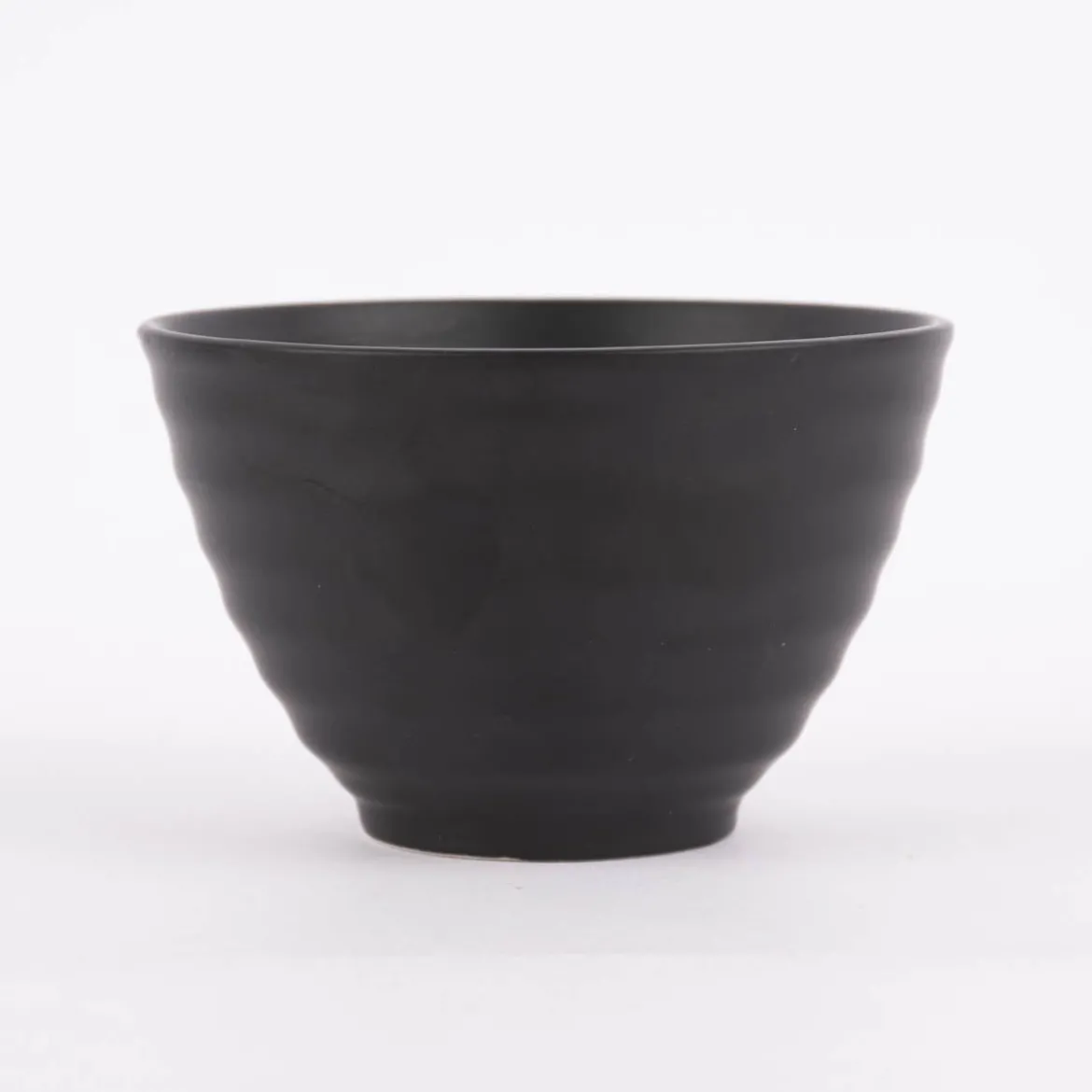 Schälchen Schale mit gewelltem Rand Keramik schwarz matt 11,5x7,5cm