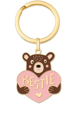 Schlüsselanhänger Bestie mit Gold-Veredelung 85x40mm von Grafik Werkstatt