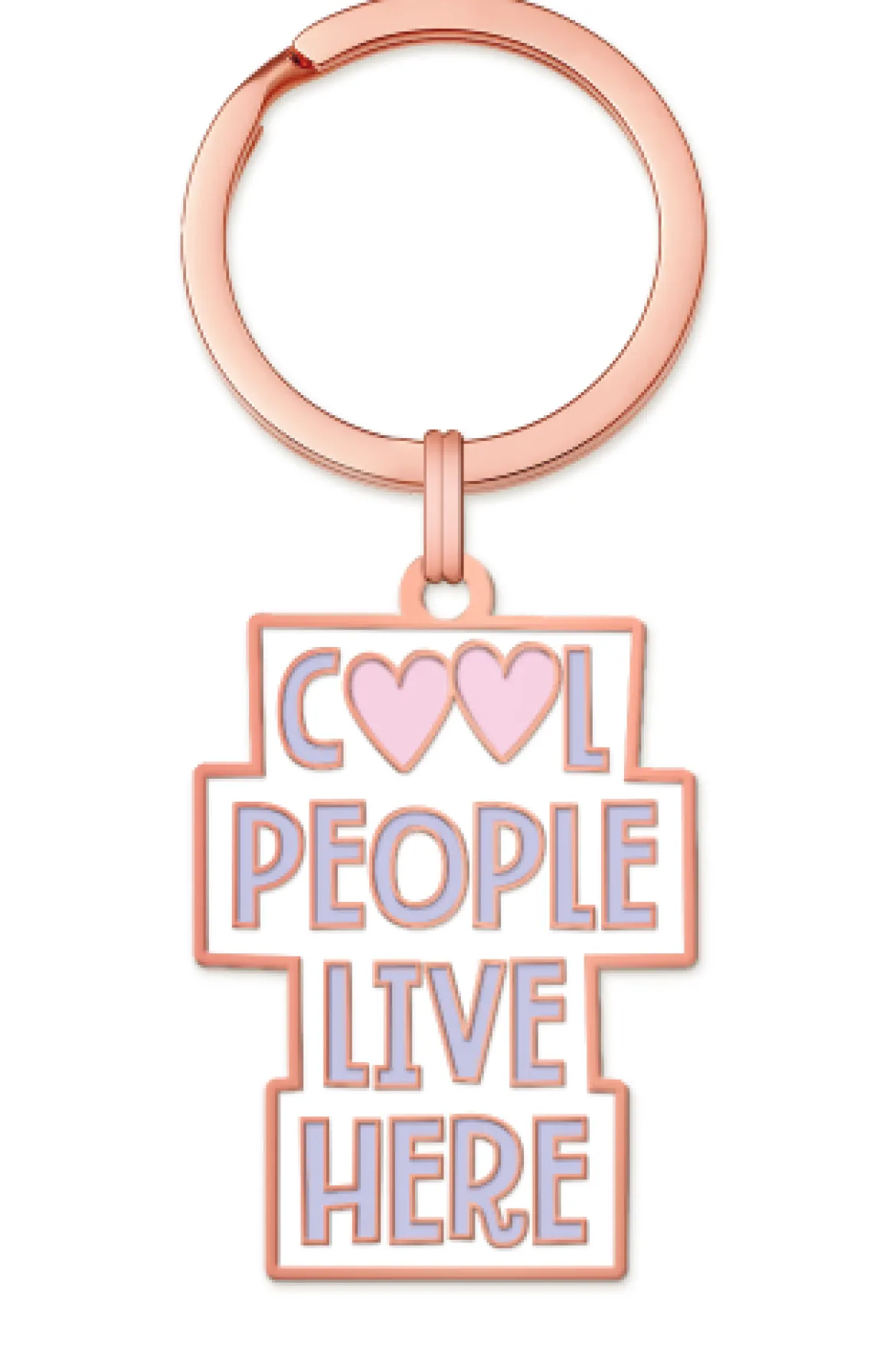 Schlüsselanhänger Cool people live here 85x40mm von Grafik Werkstatt