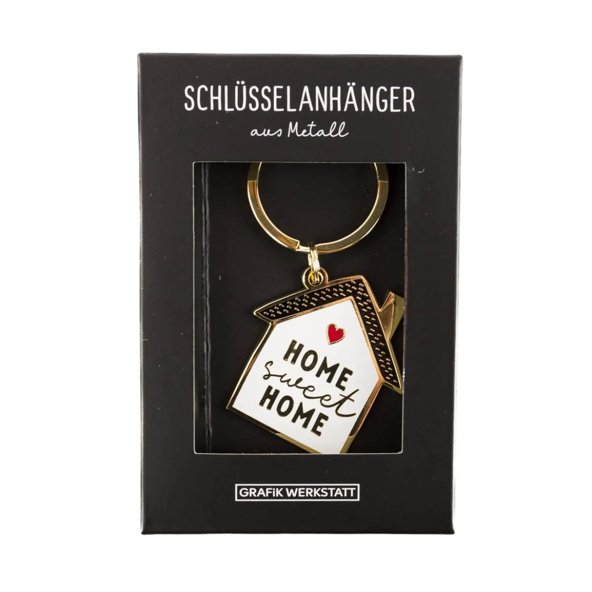 Schlüsselanhänger Home Sweet Home 85x40mm von Grafik Werkstatt
