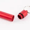 Schlüsselanhänger Kapsel für Geldscheine Metall rot 2,5x7,5x1,5cm