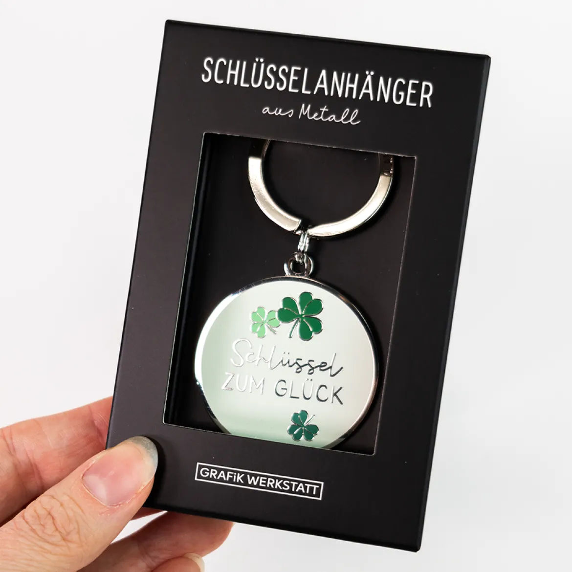 Schlüsselanhänger Schlüssel zum Glück 85x40mm von Grafik Werkstatt
