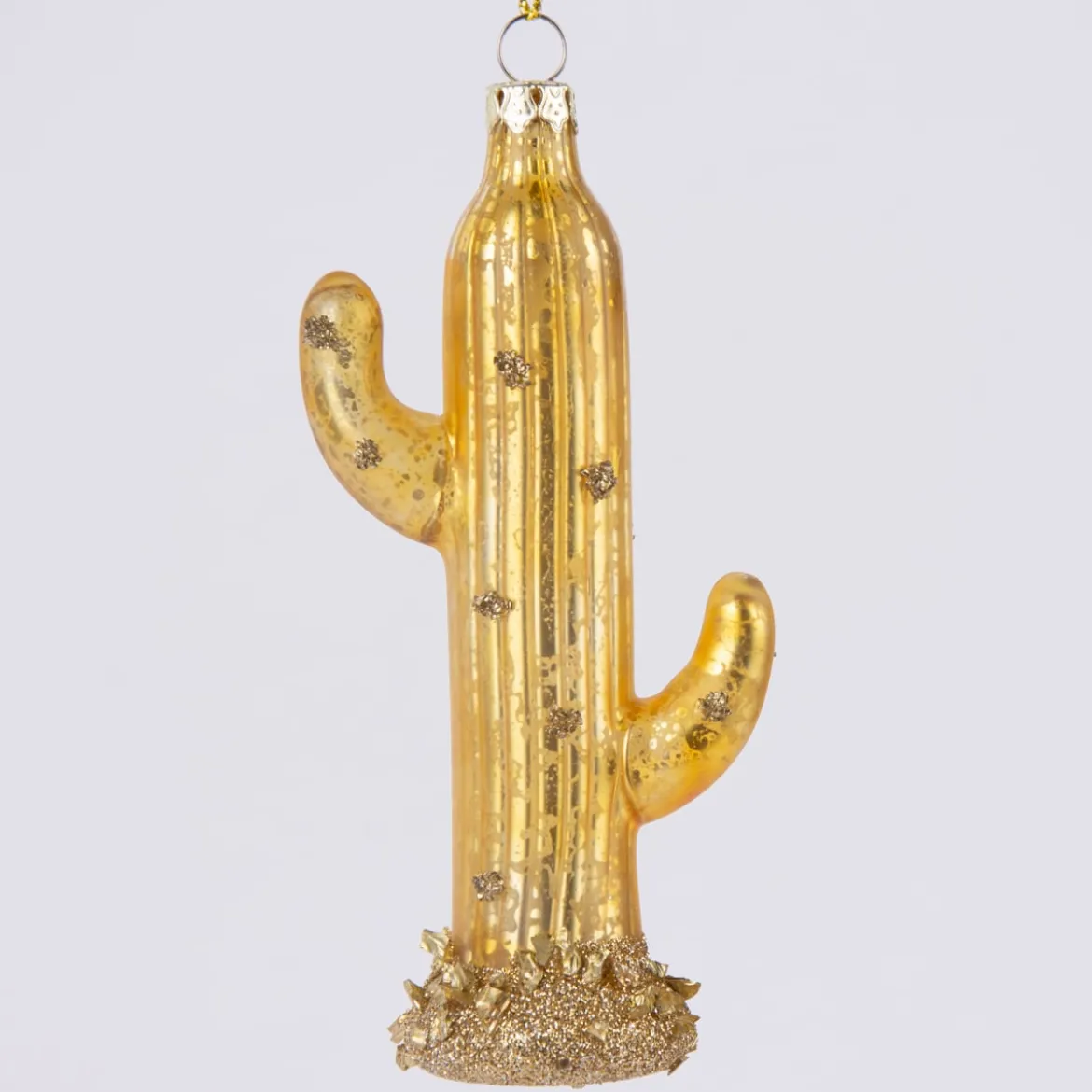 Schmuckanhänger Kaktus goldfarbig 12x3,5cm