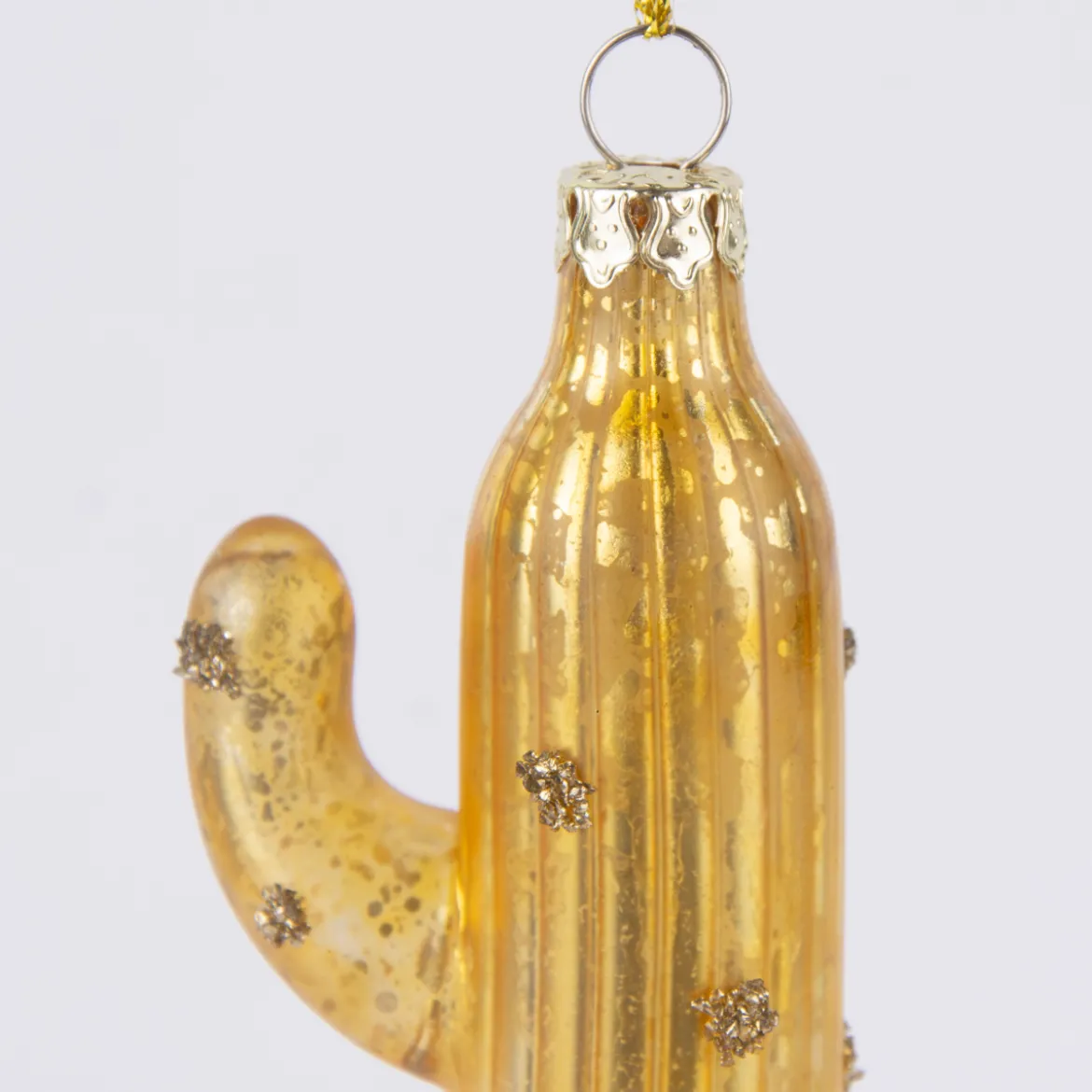 Schmuckanhänger Kaktus goldfarbig 12x3,5cm