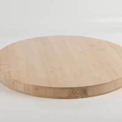Schneidbrett rund 40cm aus Bambus | Schneidblock & Servierbrett