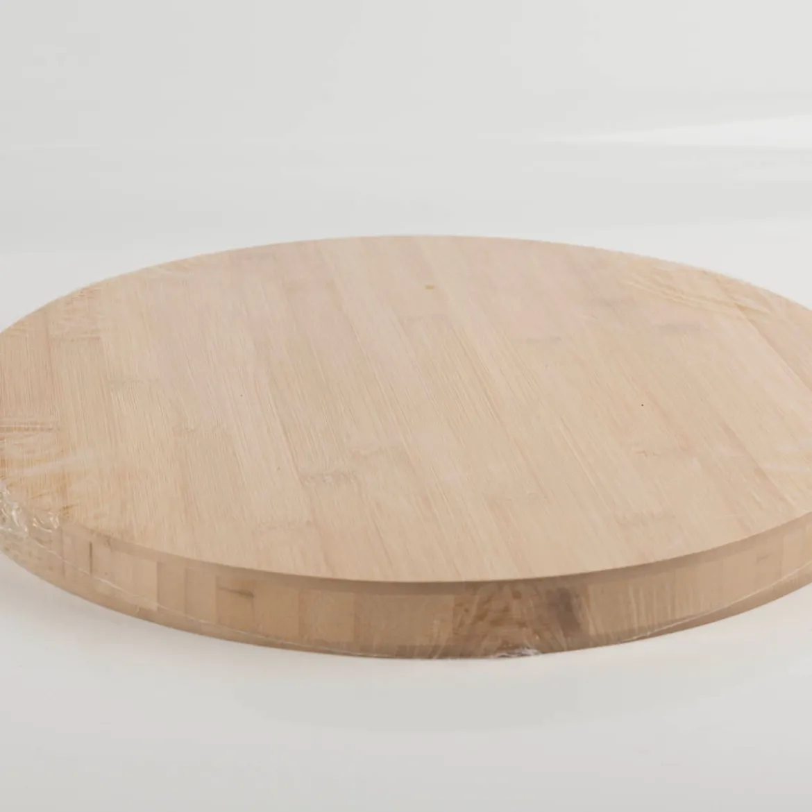 Schneidbrett rund 40cm aus Bambus | Schneidblock & Servierbrett