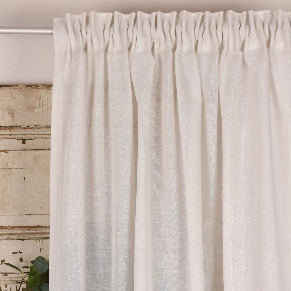 SCHÖNER LEBEN. Gardine Leinenstruktur EASY LINEN natur 140cm breit und 280cm hoch oder Wunschhöhe