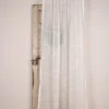 SCHÖNER LEBEN. Gardine Scherli Leinenstrukur Grafik Schlingendessin ecru 140cm breit und 285cm hoch oder Wunschhöhe