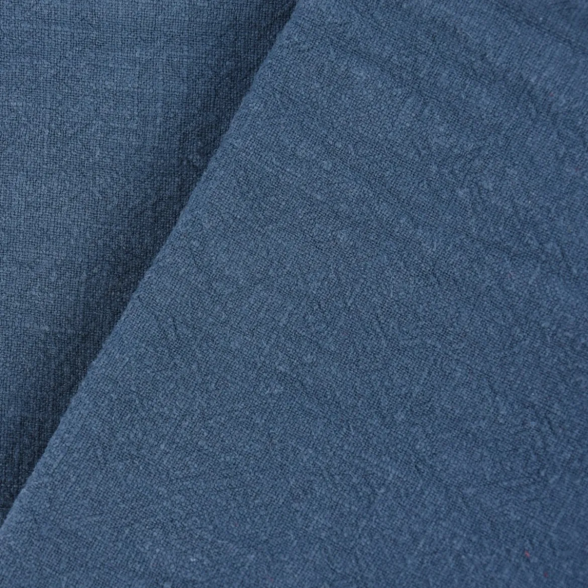 SCHÖNER LEBEN. Geschirrtuch 2er Set Bio Ramie Leinenoptik einfarbig blau 40x70cm