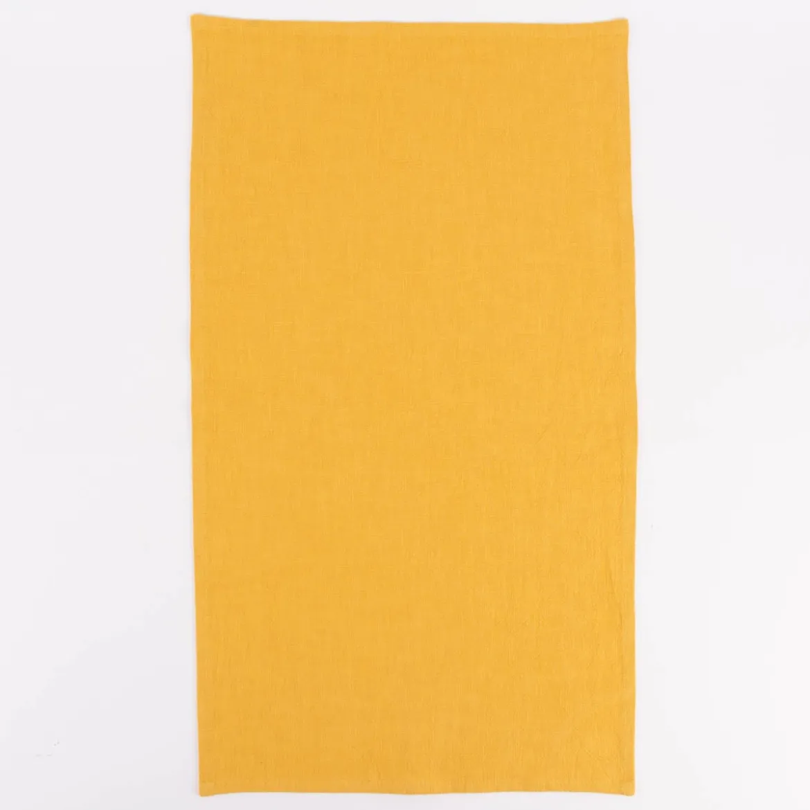 SCHÖNER LEBEN. Geschirrtuch 2er Set Bio Ramie Leinenoptik einfarbig senf gelb 40x70cm