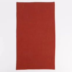 SCHÖNER LEBEN. Geschirrtuch 2er Set Bio Ramie Leinenoptik einfarbig rost 40x70cm