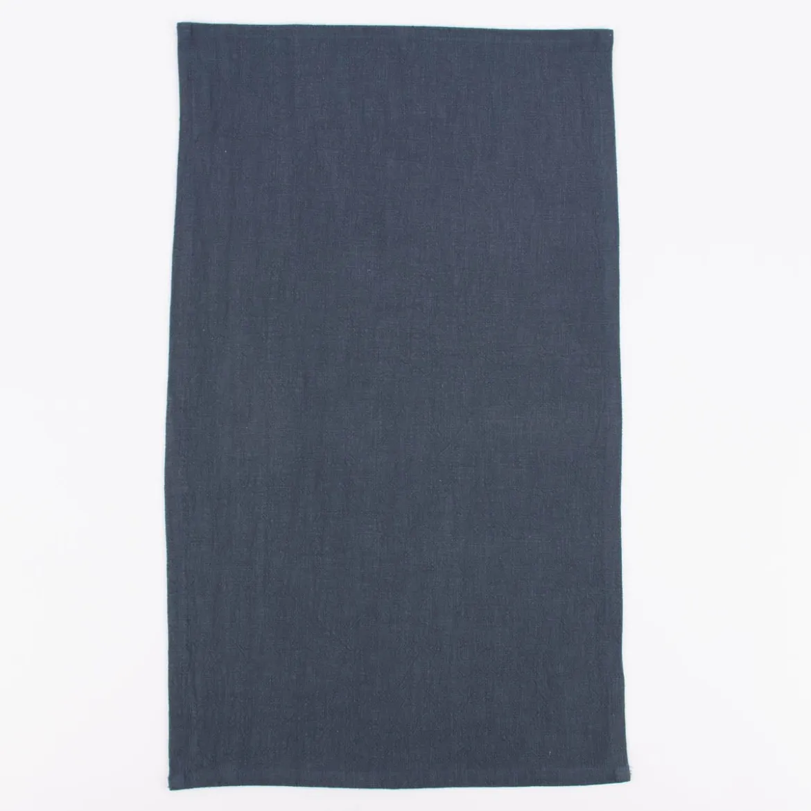 SCHÖNER LEBEN. Geschirrtuch 2er Set Bio Ramie Leinenoptik einfarbig dunkelblau 40x70cm
