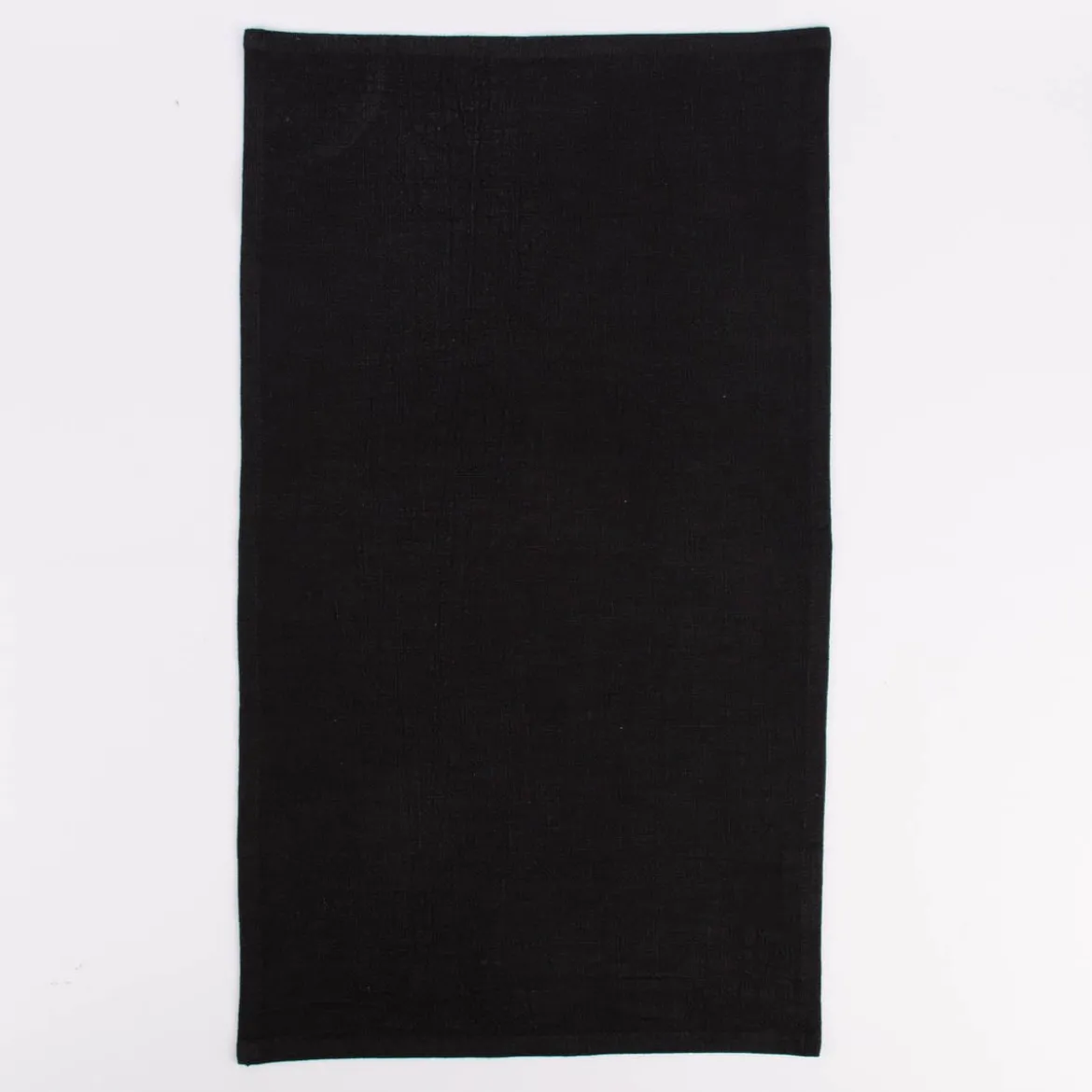 SCHÖNER LEBEN. Geschirrtuch 2er Set Bio Ramie Leinenoptik einfarbig schwarz 40x70cm