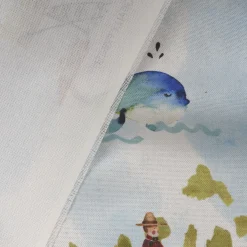 SCHÖNER LEBEN. Kinderzimmer-Vorhang Adventure Rainbow Weltkarte bunt 245cm oder Wunschlänge