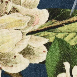 SCHÖNER LEBEN. Kissenhülle Affe Vogel Blumen Digitaldruck blau grün 30x50cm