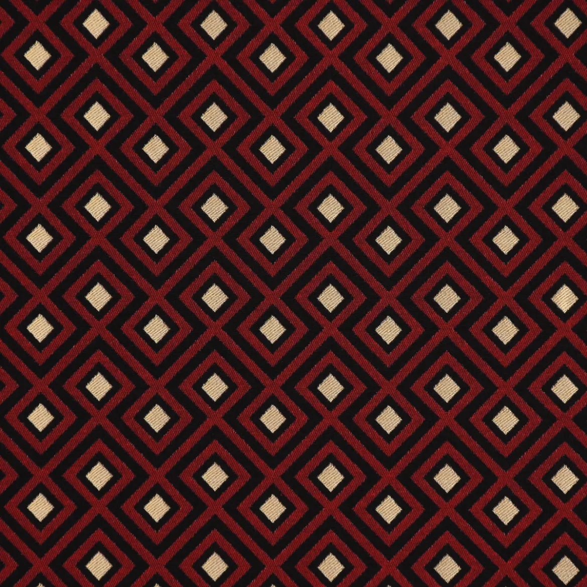 SCHÖNER LEBEN. Kissenhülle Art Deco Rauten Retro rot schwarz goldfarbig verschiedene Größen