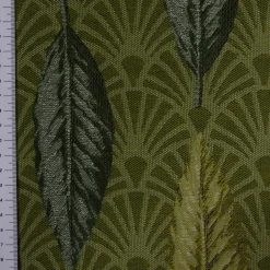 SCHÖNER LEBEN. Kissenhülle Art Déco Blätter Fächer grün creme verschiedene Größen