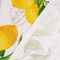 SCHÖNER LEBEN. Kissenhülle aus Baumwolle Citron Zitronen weiß grün gelb verschiedene Größen