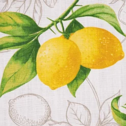 SCHÖNER LEBEN. Kissenhülle aus Baumwolle Citron Zitronen weiß grün gelb verschiedene Größen