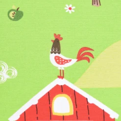 Schöner Leben Kissenhülle Bauernhof Tiere grün bunt 50x50cm