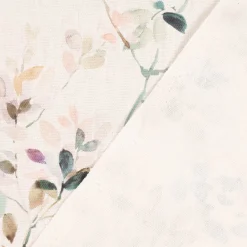 SCHÖNER LEBEN. Kissenhülle Baumwollstoff Aziza1 Aquarell Blätterzweige Blüten weiß pastell verschiedene Größen